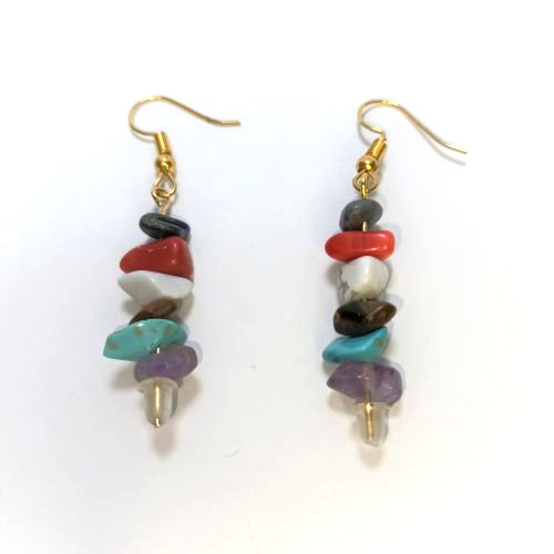 boucles pierres 7 chakras