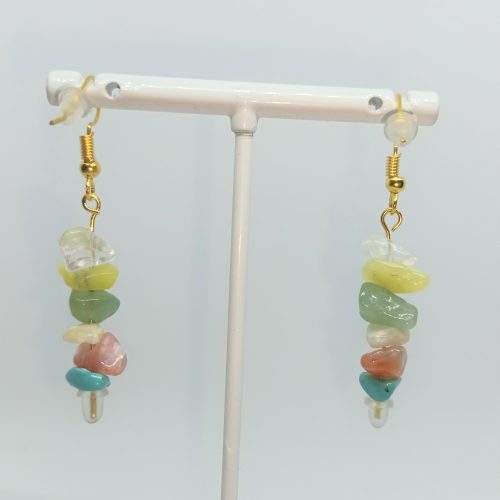 pendentif boucle d'oreilles avec pierres