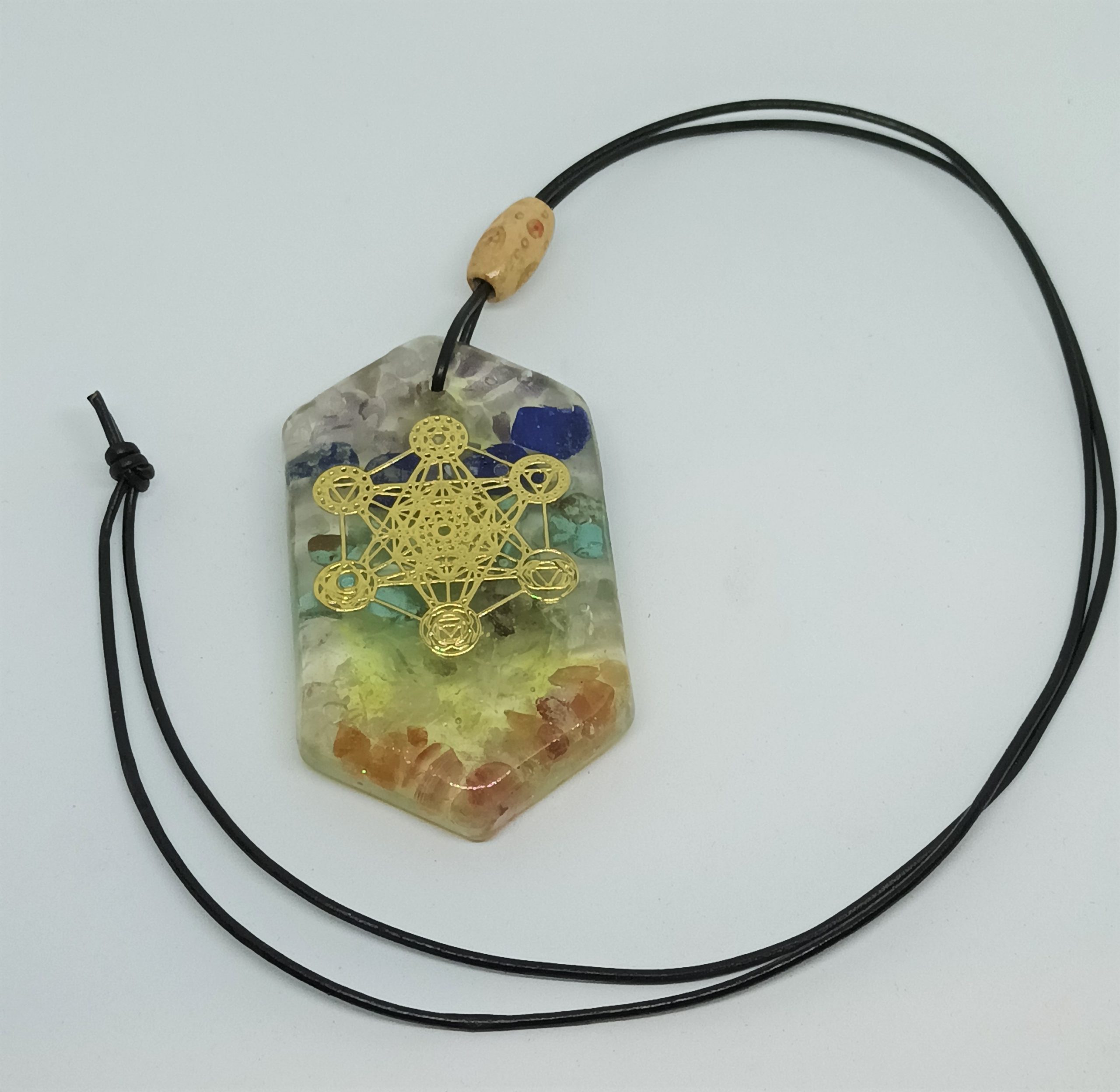 Pendentif orgone 7 chakras cube de métatron – Image 2
