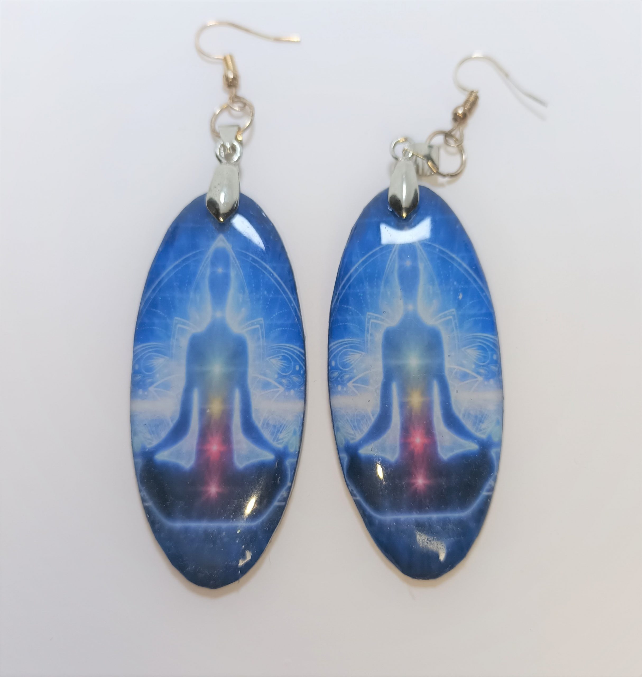 boucle d'oreille méditant chakras