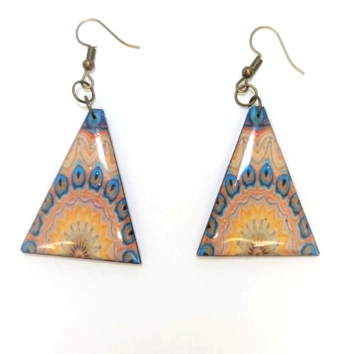Boucles d'oreilles triangle mandala