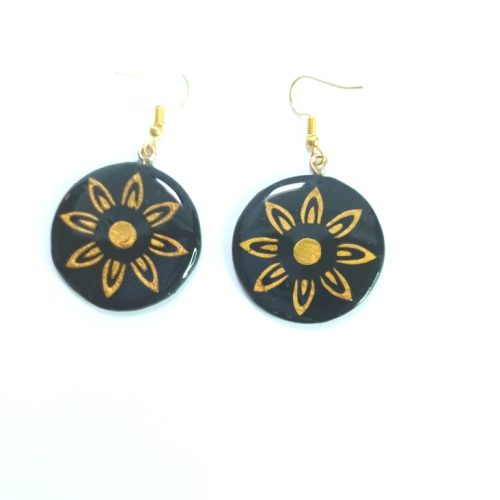 boucles d'oreilles soleil d'or
