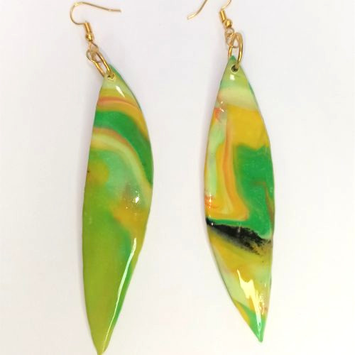 Boucles d'oreilles style banane
